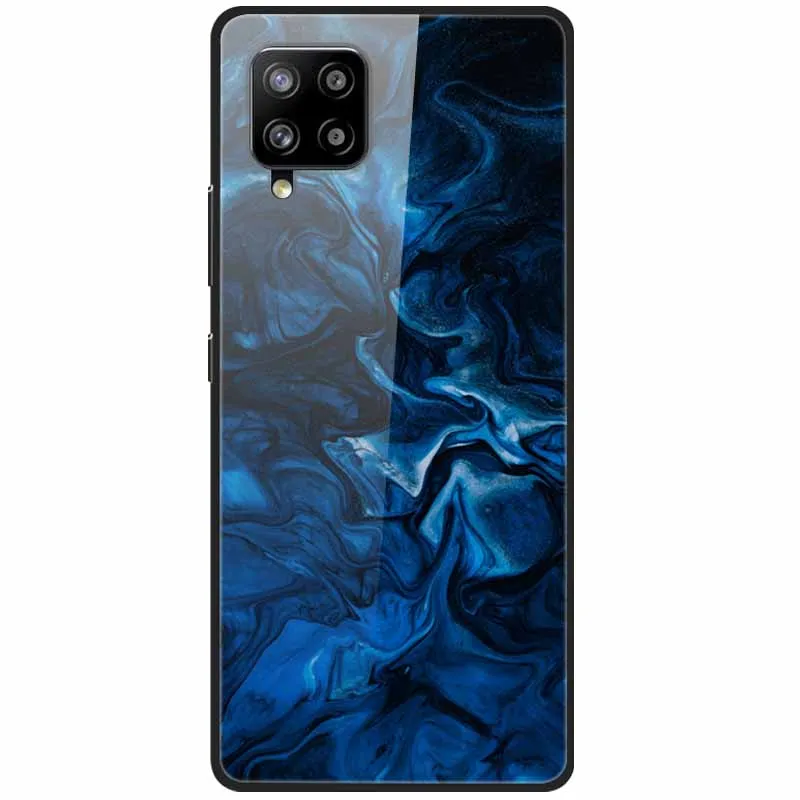 For Samsung M32 Case 6.4'' Tempered Glass Hard Back Cover for Samsung Galaxy M32 Cases M 32 4G 2021 M325F Protective Fundas Capa samsung cases cute Cases For Samsung