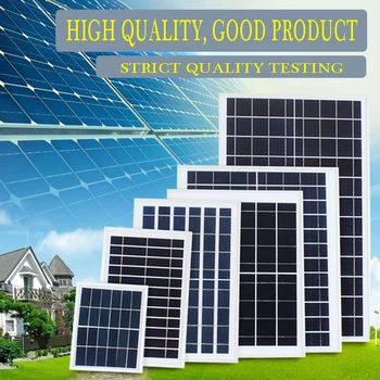 

6V 18W Polysilicon, aluminum alloy frame Solar panel charging lamp battery pack accessories solar panels hiking kit solar light