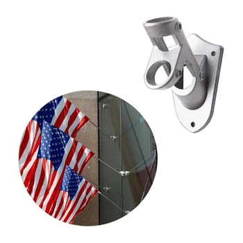 

Multipurpose 5° Flag Holders Base Wall Mounting Bracket Adjustable House Aluminum Alloy Strong Rust Advertising Festival