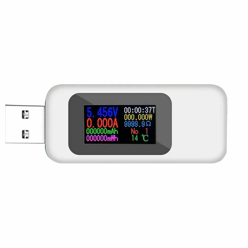 Набор контактов для тестирования 10 в 1 ЖК-дисплей USB Напряжение тестер Портативный вольтметр детектор Портативный оборудование