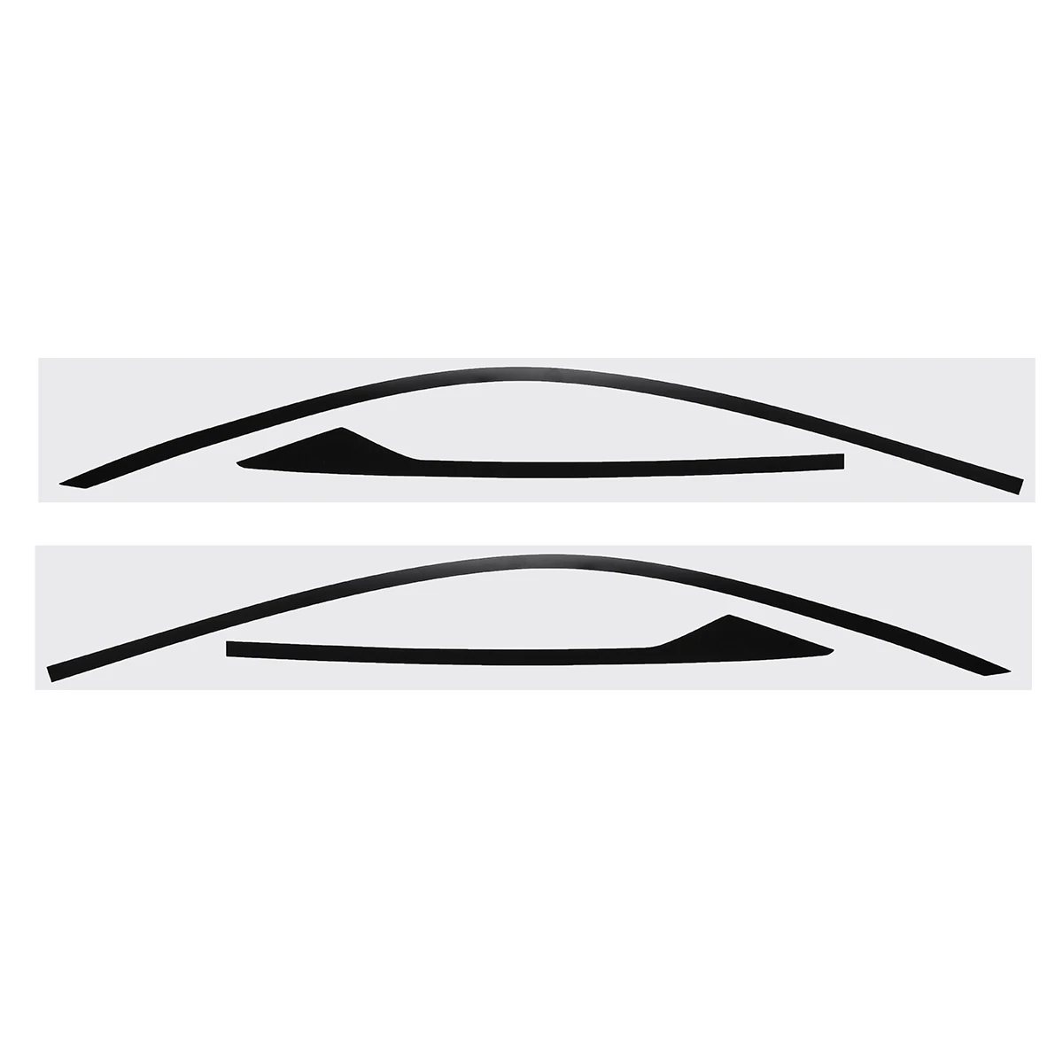 2 шт./компл. матовая отделка автомобиля/глянцевая черная отделка для оконной рамы наклеивающиеся Переводные картинки для детей Honda Для Civic Для Coupe затемненная накладка - Название цвета: Matte Black