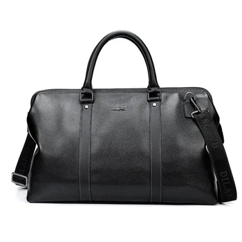 

Men Genuine Leather Black Briefcase Business Handbag Messenger Bags Male Vintage Shoulder Bag Men's Large Laptop Travel Bags Hot