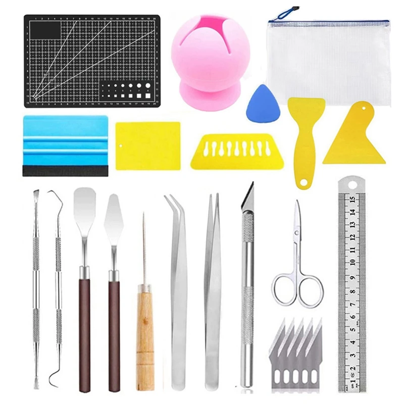 24PCS Handicraft Making Tools DIY Vinyl Embossed Carving Art Dried Flower Tool Set,DIY Kit cnc wood router machine Woodworking Machinery