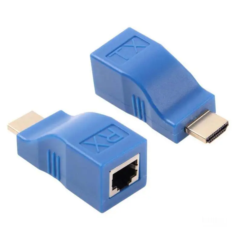 1 пара 30 М HD 1080P 4K HDMI удлинитель 1x1 сплиттер HDMI передатчик и приемник cat 5e Cat6 RJ45 для проектора HDTV DVD PS3 STB HDCP