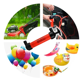 

New Dual Purpose Fuel Transfer Pump Kit Fluid Hand Pump with Tubes Connectors Adapters for Gas Oil Liquids Add Gasoline Motor Oi