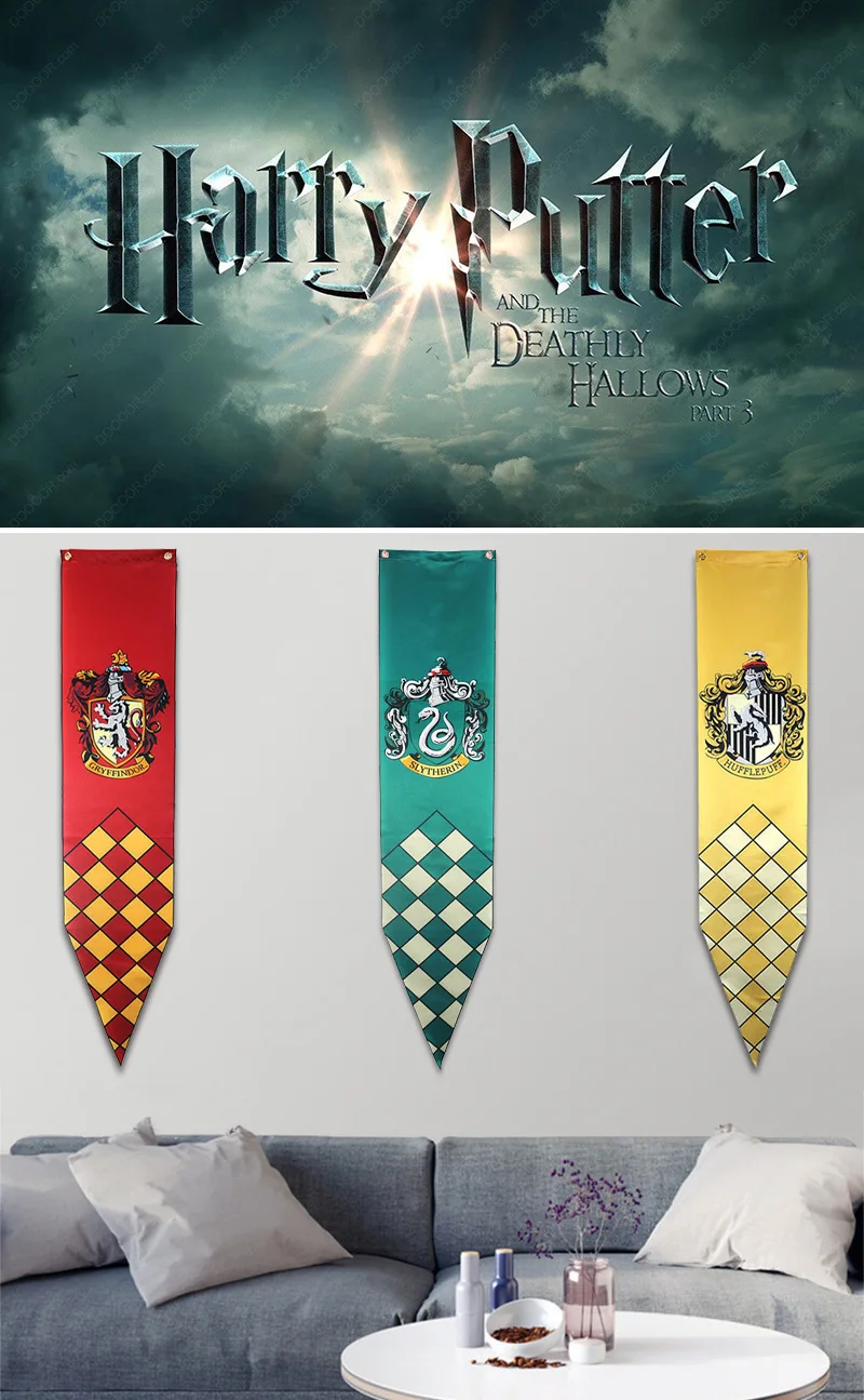 30x147 см Magic Ретро Лев четыре Колледж флаг баннер House флаг настенные подвесные плакаты вечерние школы для дома сада улицы вечерние мультфильм