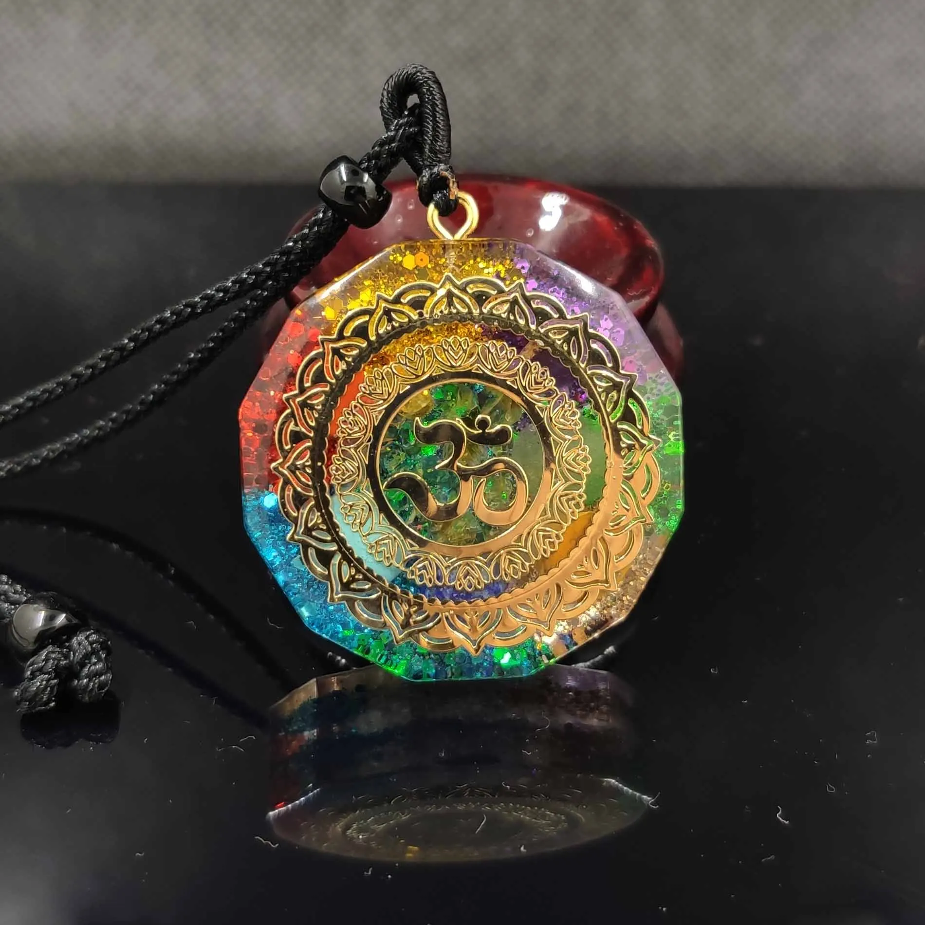 Orgonite кулон Om символ ожерелье чакры исцеляющее с положительной энергетикой