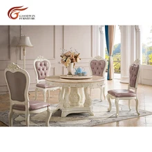 Европейский стиль современная роскошная столовая мебель из мрамора обеденный стол набор и кожаный обеденный стул WA570