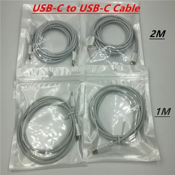 

500 pcs/lot Original 2m 1m USB Type C To Type-C Cable USB C Reversible Data Cord USB-C Charge for Power Bank Mobile Phone Cables