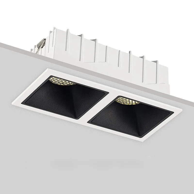 4 led recessed lighting Honeycomb Dimmable Anti Glare COB Recessed Downlight 10W 14W 20W 24W LED Ceiling Spot Light for Bedroom Indoor lighting dimmable led downlights