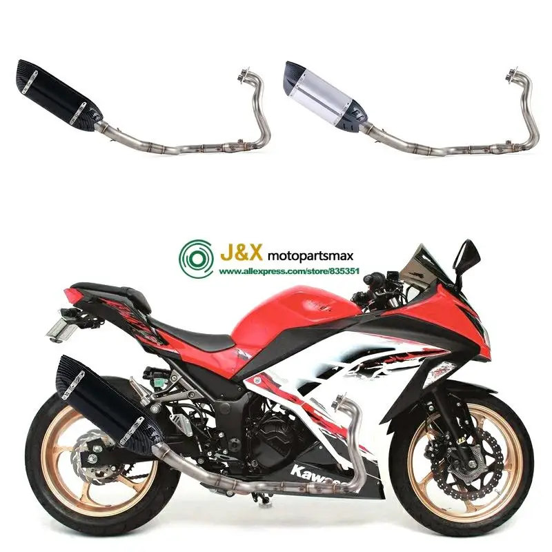 Выхлопная система для мотоцикла, средняя труба для Ninja250 Ninja300, без выхлопа