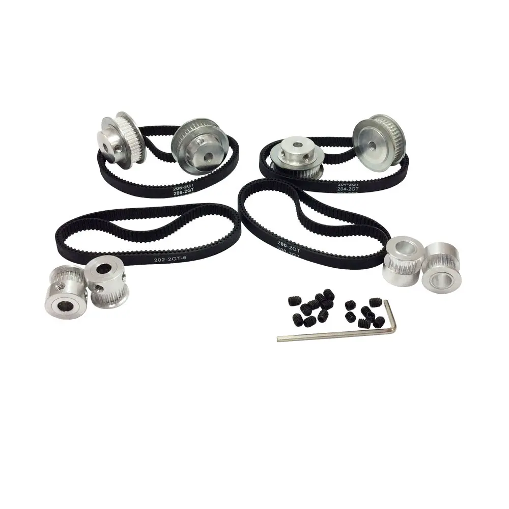 

20 Teeth 40 Teeth 2GT Timing Pulley and Length 200mm 202mm 204mm 208mm GT2 Belts in Closed Loop for 3D Printer Accessories