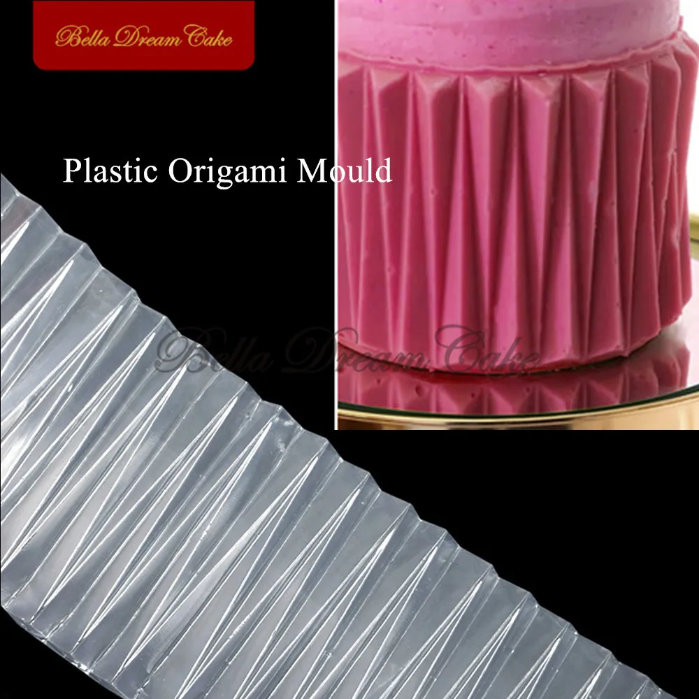 3D Chocolate Origami Mould Buttercream Plastic Cake Stencil Lace