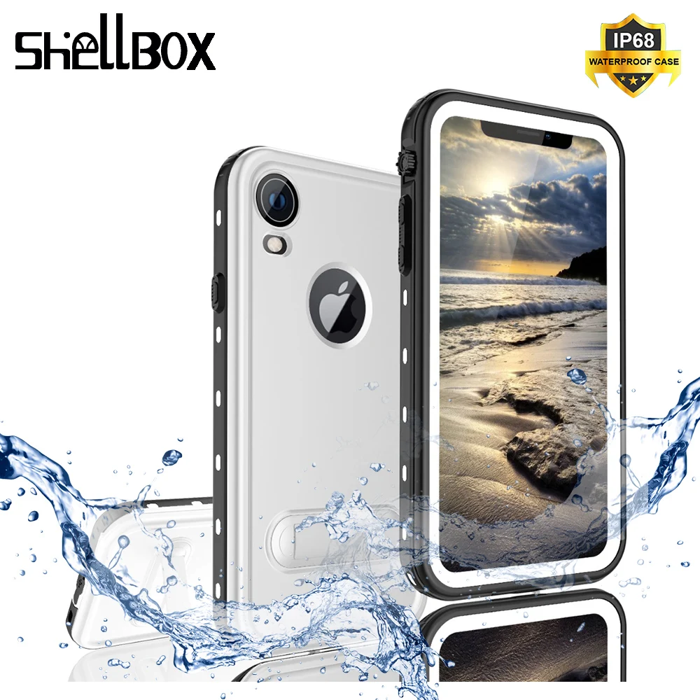 Чехол SHELLBOX Оригинальный IP68 Водонепроницаемый для iPhone XR Прозрачный задний