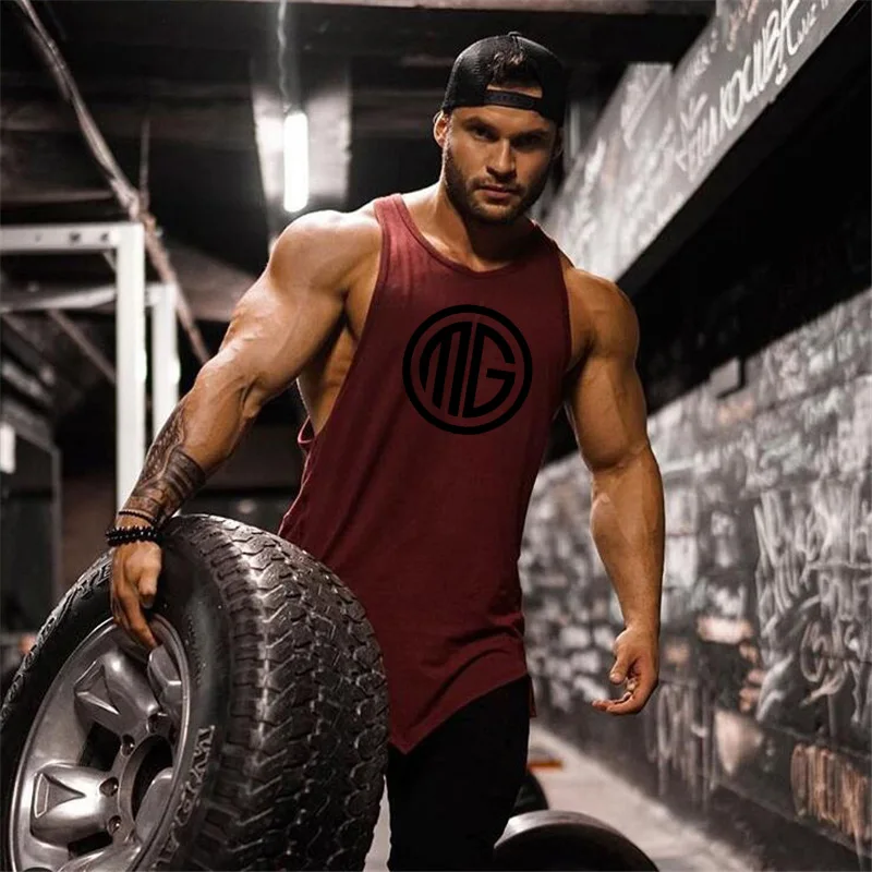 Брендовая хлопковая дышащая майка для мускулистых мужчин Singlet без рукавов мужские Майки Рубашка Фитнес майка Мужская одежда для спортзала Бодибилдинг
