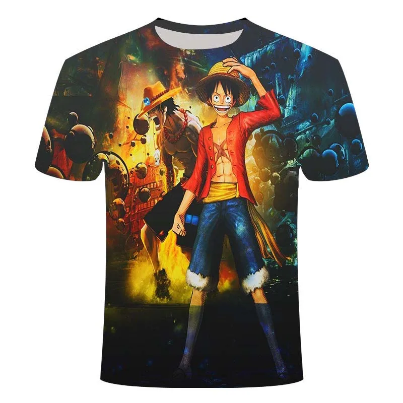 

2020 New Summer Cool And Interesting 3D Animation Design Men's Wild Style Of One Piece T-Shirt