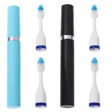 1 набор, звуковая электрическая зубная щетка, для взрослых, автоматическая, с мягкой щетиной, портативная, с питанием от батареи, для взрослых, электрическая зубная щетка