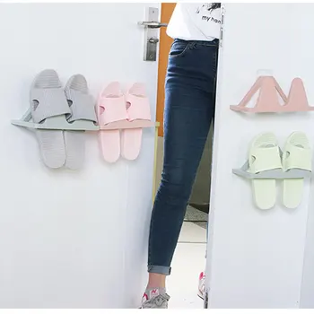 

Stickup Shoe Rack Bathroom Wall Slipper Rack Household Stereo Space Saving Shoe Rack Storage Rack Holder Dropshiping Y6Y00128