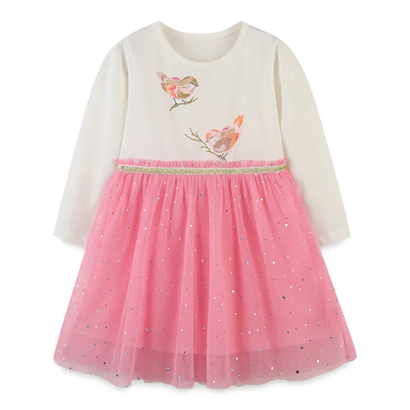Toddler Girls Dress Cotton Long Sleeve Tutu Girls' Casual Dresses Color Fashion &amp Cute For Kids 2-7 Years | Детская одежда и