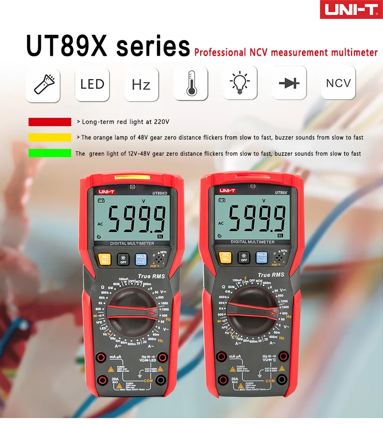UNI T ut89xd multímetro digital verdadeiro rms