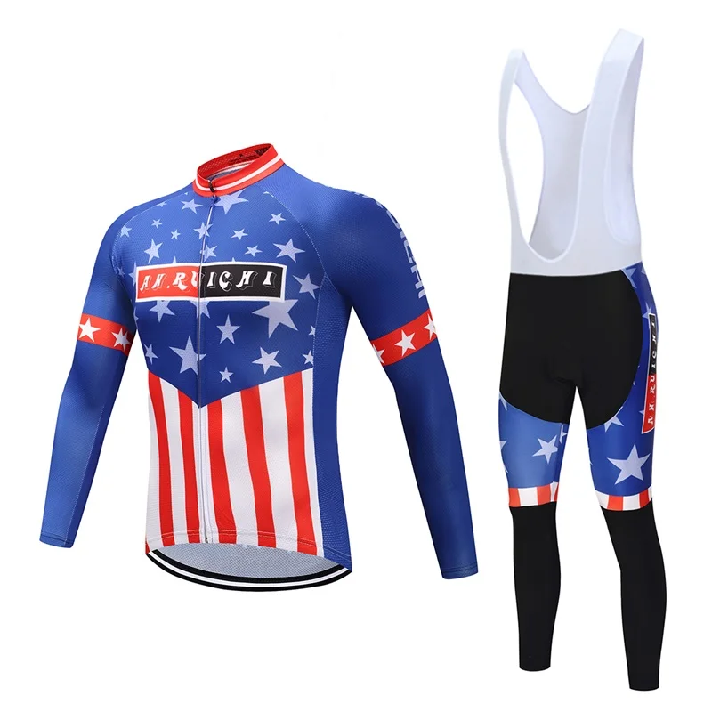 cycling jersey set 7 Одежда для велоспорта MTB, дышащая велосипедная майка, одежда для велоспорта, рубашка с длинным рукавом, комбинезон, комплект одежды для горного велосипеда - Цвет: cycling jersey set 7