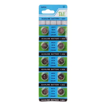 

10PCS Alkaline Battery AG13 1.5V LR44 386 Button Coin Cell Watch Toys Batteries Control Remote SR43 186 SR1142 LR1142