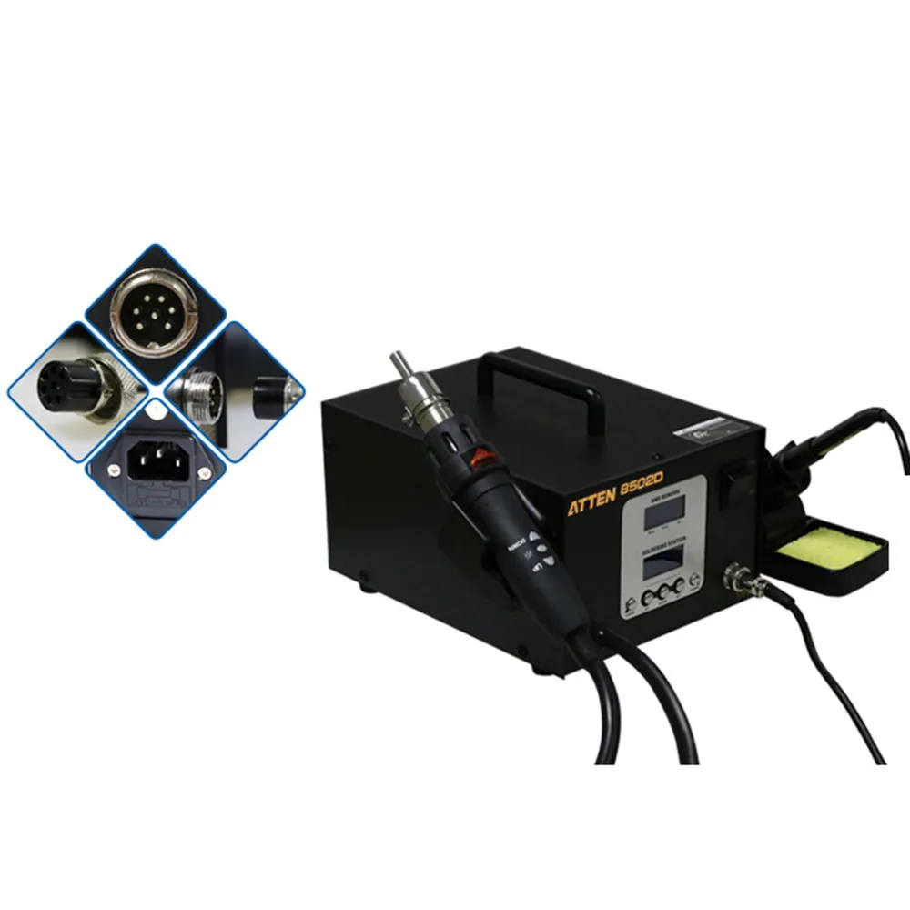 ATTEN AT8502D Бессвинцовая паяльная станция SMD паяльная станция ATTEN Расширенная паяльная станция горячего воздуха