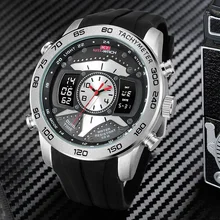 KAT-WACH, модные мужские военные часы, 50 метров, водонепроницаемые часы, светодиодный, кварцевые часы, спортивные часы, мужские часы