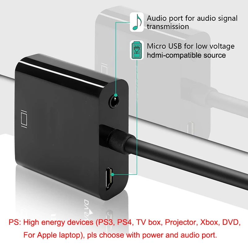 HDMI ȣȯ ̺ VGA PS4 PC TV ڽ Aux  ̺ ÷  ̴  ڷ  Projetor 