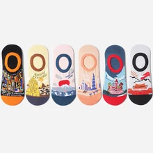 Прилив Носки мир аттракционы сезон весна-лето с закрытым носком дворец Фудзи с закрытым носком носки-башмачки