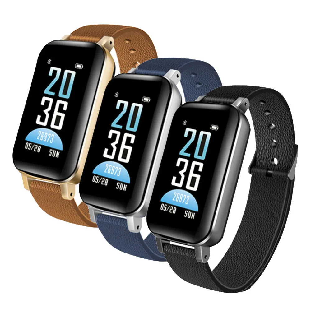 T89 2in1 Bluetooth 5,0 сенсорный экран для сердечного ритма мониторинг смарт-браслет часы мгновенное уведомление о сообщениях