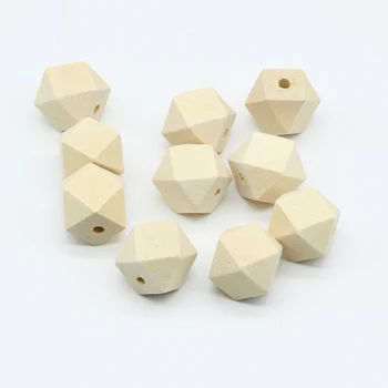 

50 Pcs Natural wood spacer beads octagonal environmental protection pine beads DIY crafts jewelry making accessories