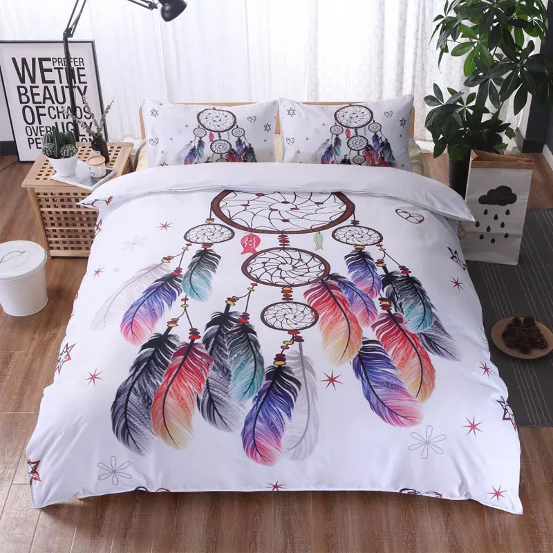 

Yimeis Single Bedding Set Modern Comforter Bedding Sets Queen Dream Catcher Bed Sheets And Pillowcases 47123