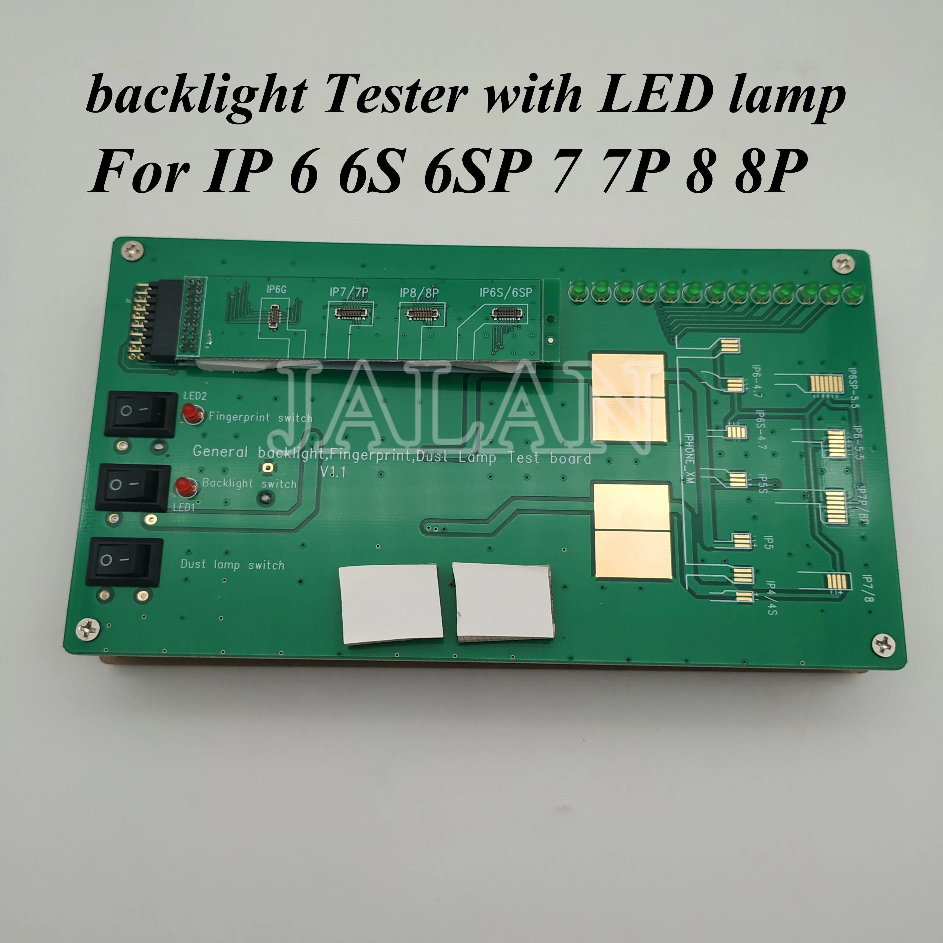 Тестер подсветки для iPhone 6 6S 6SP 7 7P 8 8P и послепродажный задний свет тестирование со светодиодной лампой проверка ЖК-пыли