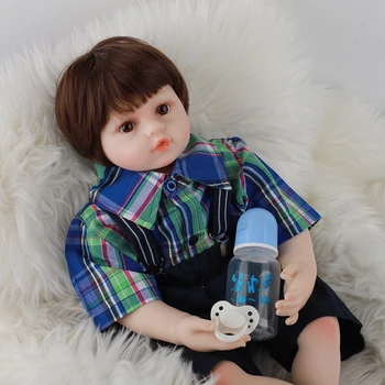 

JINGXIN PRINSES 60cm Silicone Reborn Baby Lifelike Real Toddler Baby Bonecas Cool Kid Doll Bebes Reborn Brinquedos Reborn Toys