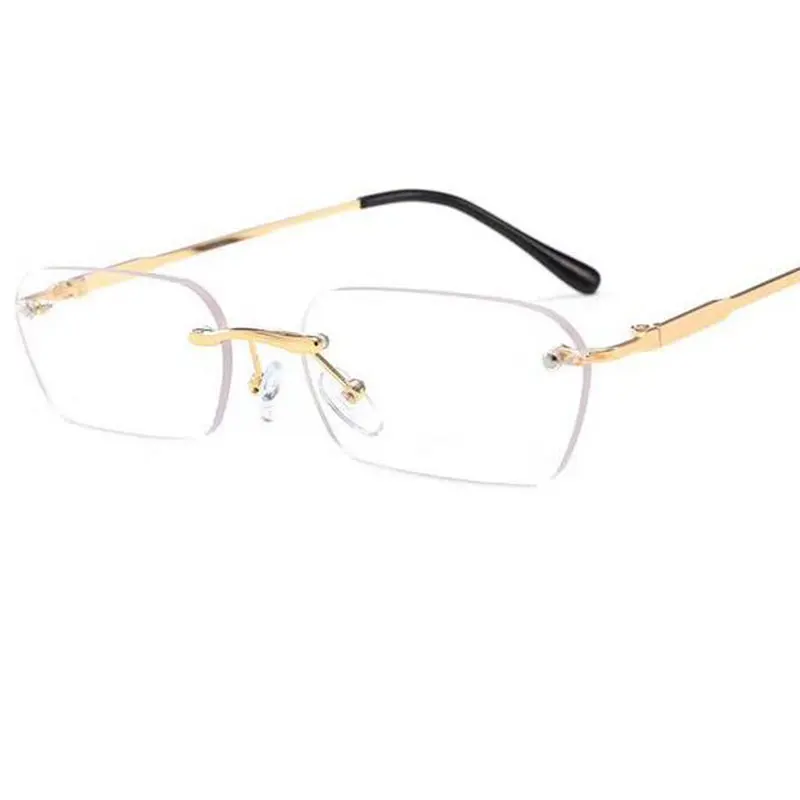 Occhiali da sole rettangolari senza montatura trasparenti occhiali da sole  donna uomo Fashion Brand Designer protezione UV400 piccole tonalità  zonnebril dames|Women's Sunglasses| - AliExpress