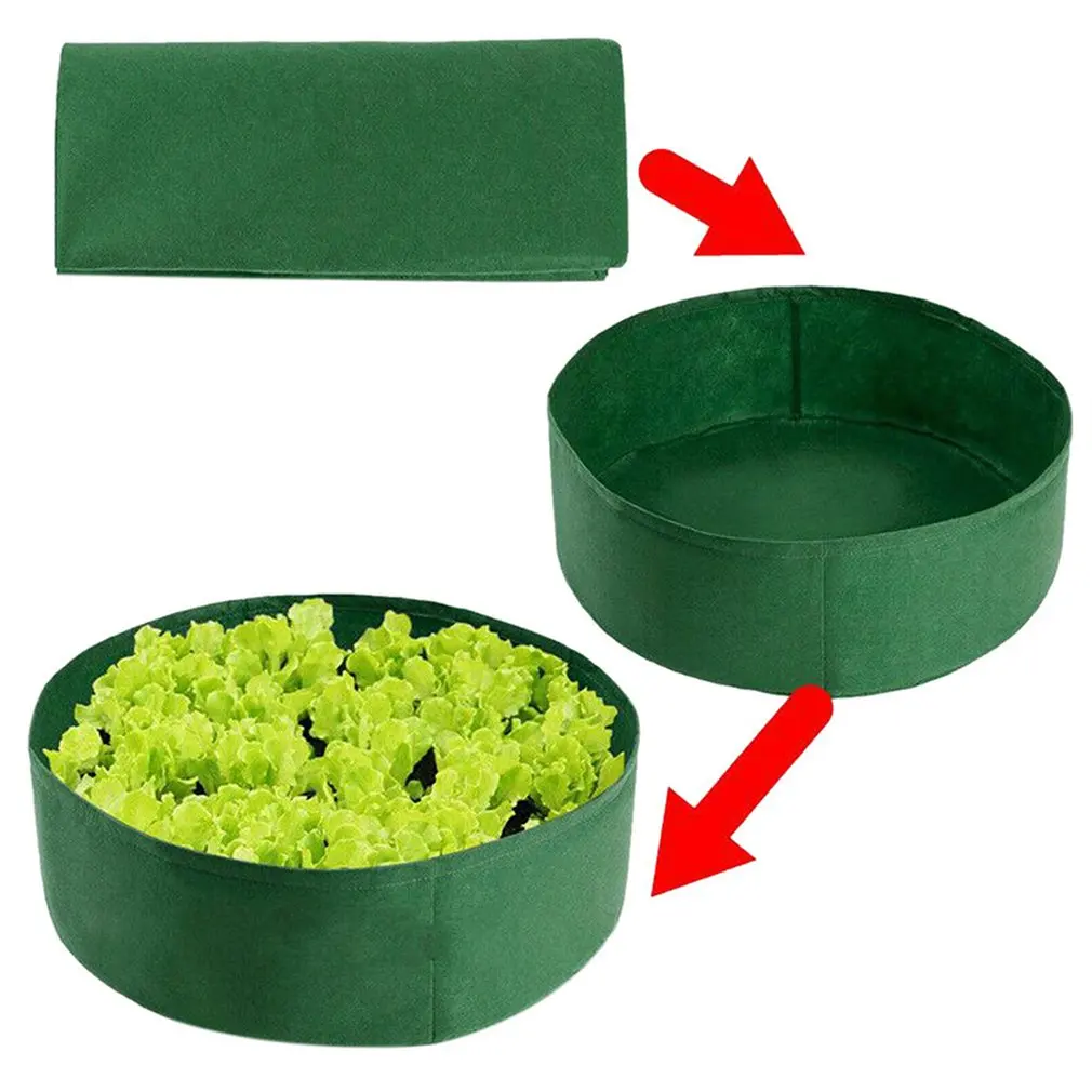 Felt Flower Garden Round Planting Bag Nutrition Plant Bag Garden Vegetable Seedling Bag Fabric