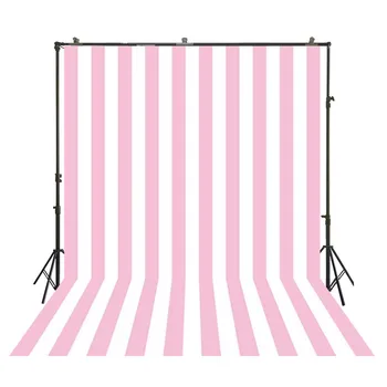 

HuaYi wonderful pink and white stripes decoration art fabric background backdrops for baby shower photoshoot photography D-8850