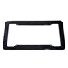 Black Carbon Bracket w/ Screws,Universal American License Plate Frame Auto AccessoryFiber Number Plate TAG Cover for Front Rear ► Photo 1/6