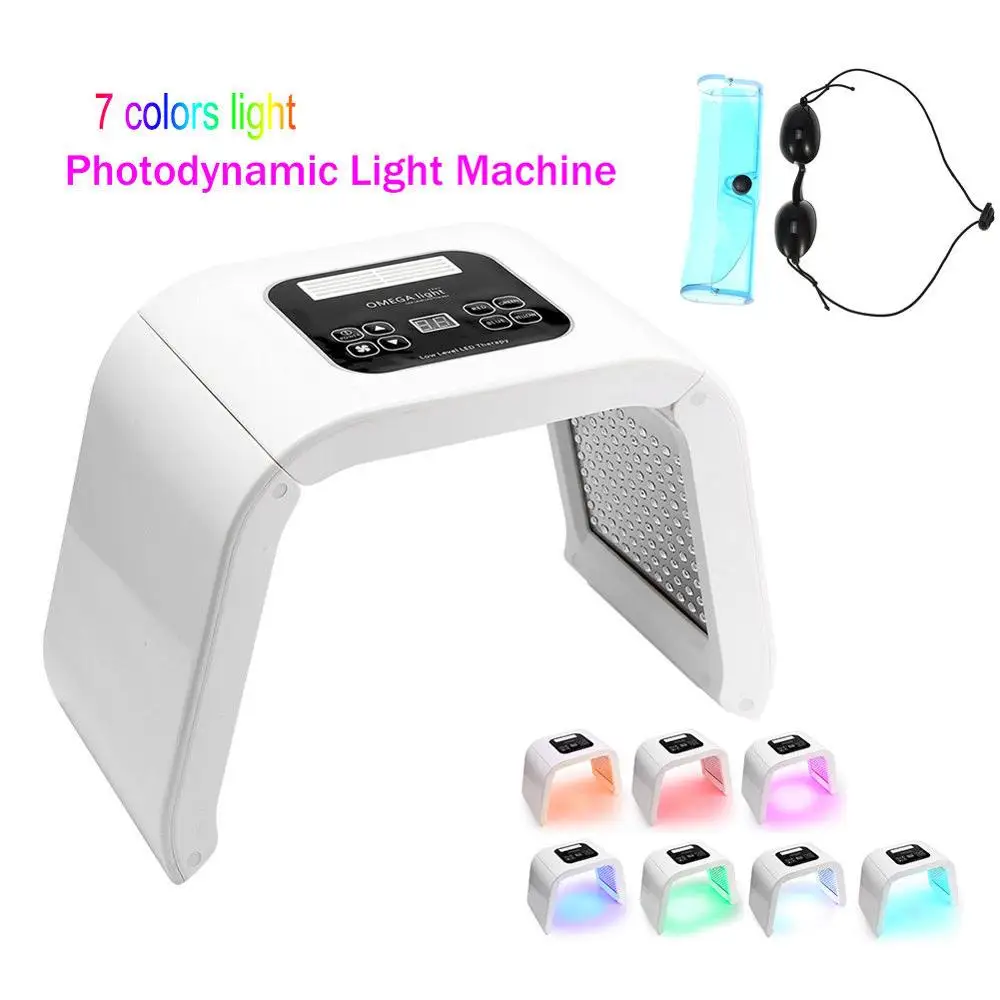 

7 Color PDT Lamp LED Photon Light Therapy Beauty Machine Skin Acne Remover Anti-wrinkle Foldable Spa Mask Machine