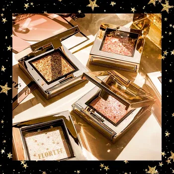 

FLORTTE Monochrome Eyeshadow Make a Wish Eyeshadow Cream Shimmer Glitter Sequins Diamond Shine Brighten Eyes Beauty Cosmetics