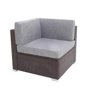 

Oshion Single Outdoor Patio PE Wicker Rattan Corner Sofa