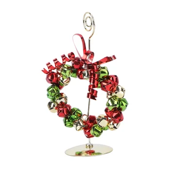 

1Pc Christmas Mini Memo Clips Wreath Shaped Clips Desktop Cards Holder for Party