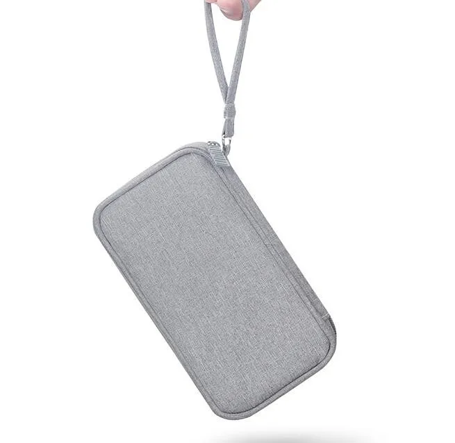 BUBM портативный источник питания сумка для хранения цифровой кабель, хранение данных сумки для наушников сумка для путешествий на открытом воздухе Органайзер - Цвет: Gray