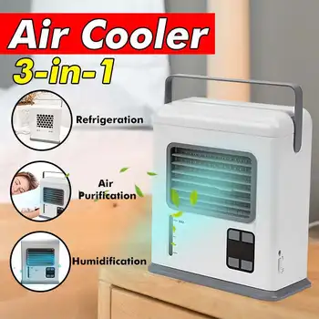 

Convenient Air Cooler Fan Portable Digital Air Conditioner Humidifier Space Easy Cool Purifies Air Cooling Fan for Home Office