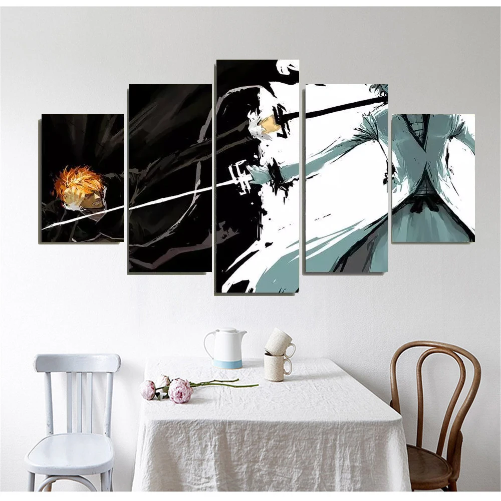 

5 Panel Grim Reaper Anime Figure Posters HD Canvas Wall Art Pictures Decoration Living Room Accessories Home Decor Paintings