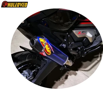 Stainless Steel for Honda X-ADV 750 Motorcycle Exhaust Muffler Link Pipe Carbon End TipExhaust Escape Demper Mid Pipe for 750ADV