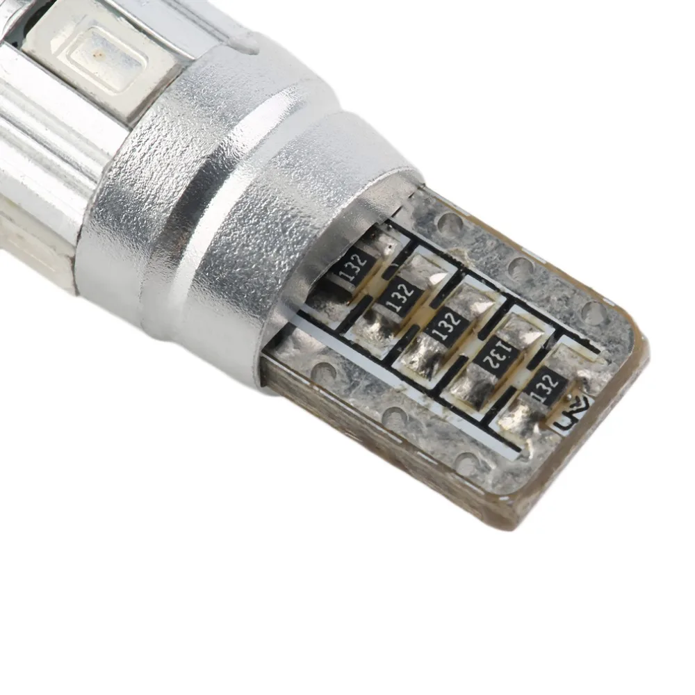 10X T10 501 W5W Автомобильная лампочка Sidelight без ошибок Canbus 6SMD светодиодный ксенон желтый встроенный резистор для предотвращения повторного мерцания