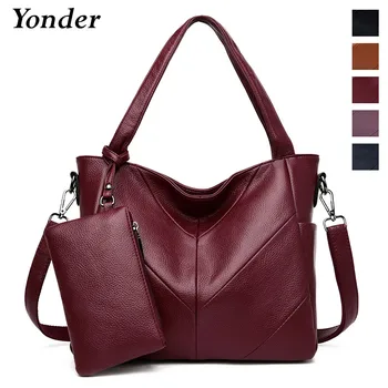 

Yonder luxury designer china hand bags ladies genuine leather handbags women's 2019 fashion tote messenger shoulder bag female