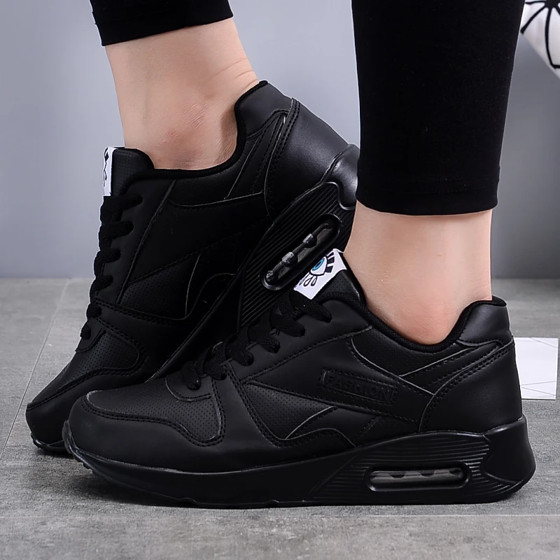 Женские кроссовки для бега из ПУ кожи белые модные 2020 женские уличные спортивные